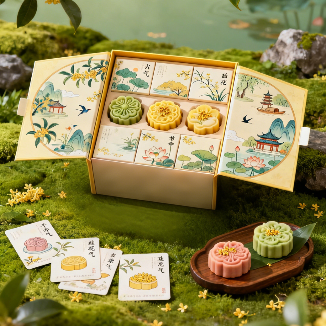 中式糕点双开门礼盒