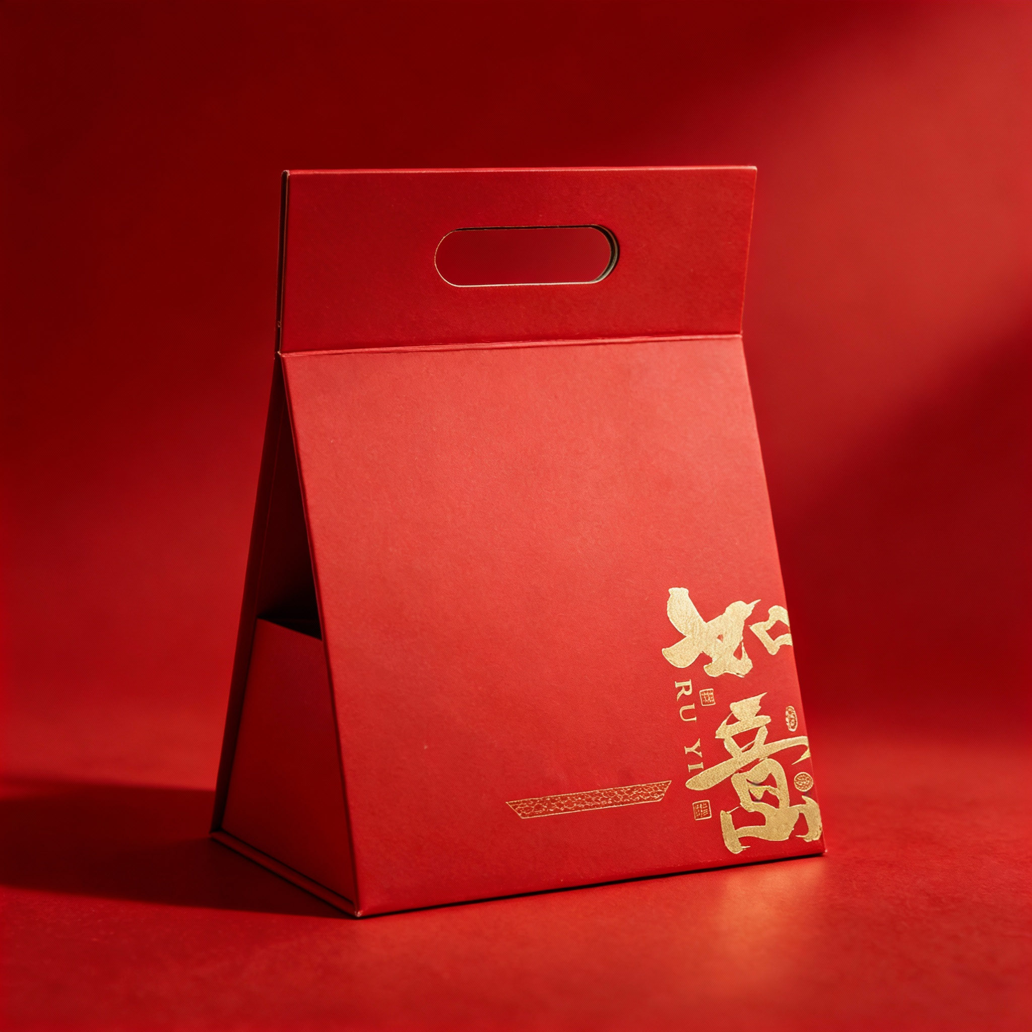 折叠三角手提盒