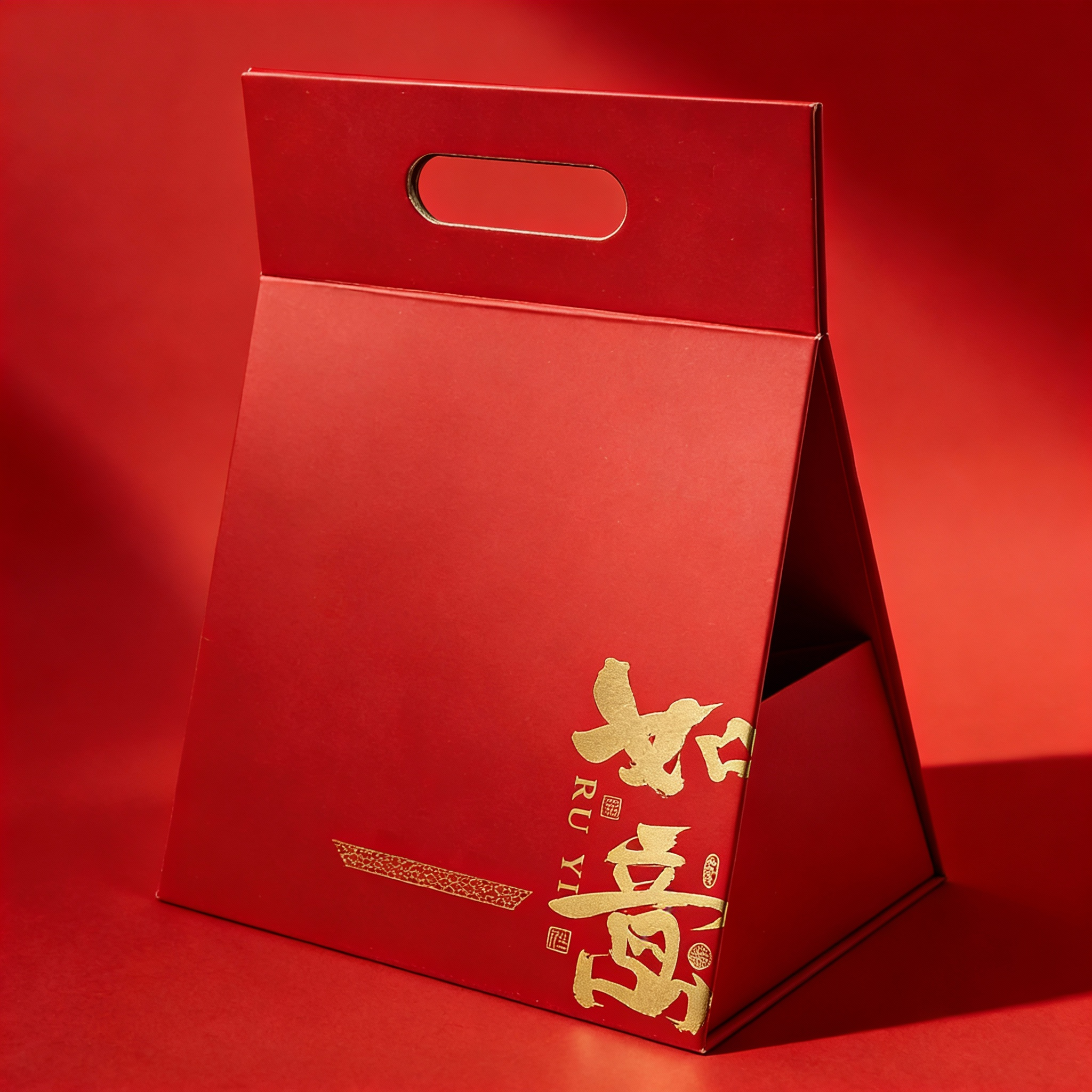 折叠三角手提盒